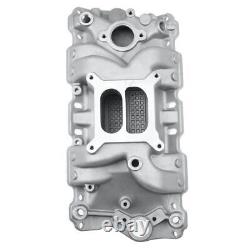 Satin Aluminum Intake Manifold for Small Block Chevy SBC 305 327 350 400 57-86