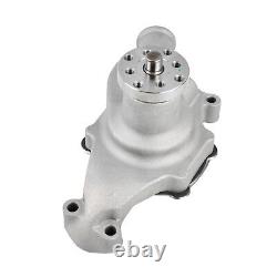 Satin Short Water Pump & 1/3 Groove Crankshaft Pulley For Small Block Chevy 350
