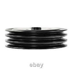 Satin Short Water Pump & 1/3 Groove Crankshaft Pulley For Small Block Chevy 350