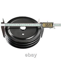 Satin Short Water Pump & 1/3 Groove Crankshaft Pulley For Small Block Chevy 350