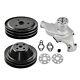 Satin Short Water Pump & 2/3 Groove Crankshaft Pulley For Small Block Chevy 350
