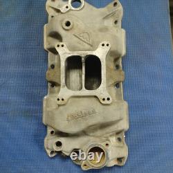 Say Why-And Weiand 7502 Intake Manifold Small Block Chevy Rare Vintage Nostalgia