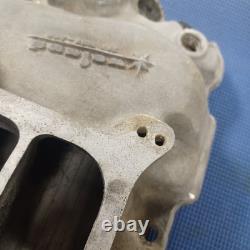 Say Why-And Weiand 7502 Intake Manifold Small Block Chevy Rare Vintage Nostalgia