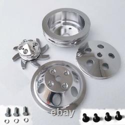 Sbc 350 Small Block Chevy MID Mount Aluminum Dress Up Kit For Long Water Pump
