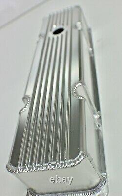 Sbc Fabricated Aluminium Finned Valve Rocker Covers Satin Finish 283-327-350-400