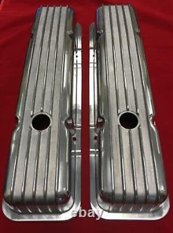 Sbc Finned Polished Alu Valve Covers Tall Small Block Chevy Sb 283 327 350 383