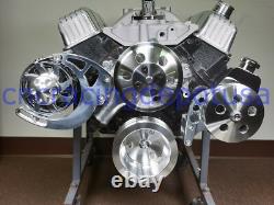 Sbc Small Block Chevy MID Mount Alum Dress Up Complete Kit For Long Water Pump