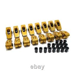 Self Aligning SBC Small Block Chevy 350 Aluminum Roller Rockers 1.6 Ratio 7/16
