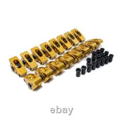 Self Aligning SBC Small Block Chevy 350 Aluminum Roller Rockers 1.6 Ratio 7/16