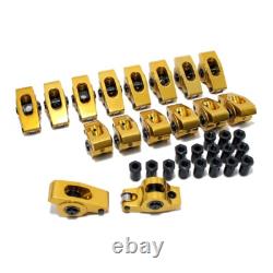 Self Aligning SBC Small Block Chevy 350 Aluminum Roller Rockers 1.6 Ratio 7/16