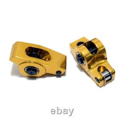 Self Aligning SBC Small Block Chevy 350 Aluminum Roller Rockers 1.6 Ratio 7/16