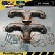 Set Smoothie Rams Horn Manifold Small Block Fit For Chevy SBC 283 305 327 350