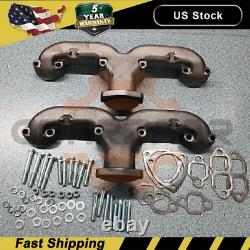 Set Smoothie Rams Horn Manifold Small Block Fit For Chevy SBC 283 305 327 350