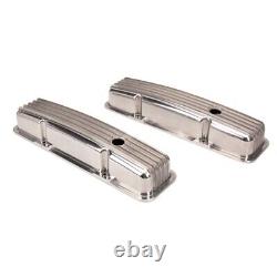 Short Finned Small Block Chevy Valve Covers withHoles
