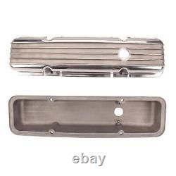 Short Finned Small Block Chevy Valve Covers withHoles