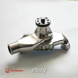 Short Water Pump Small Block Chevy Polished Aluminum