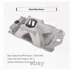 Single Plane Intake Manifold 52031 For 1957-1995 Small Block Chevy SBC 350 400