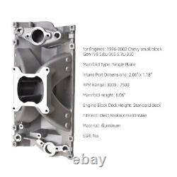 Single Plane Small Block High Rise Intake Manifold for Chevy 5.0L/305 5.7L/350