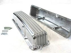 Small Block 327 350 Chevy SBC Tall Finned Valve Cover WithO Hole BPE-2007