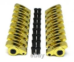 Small Block 350 SBC Chevy Aluminum Full Roller Rockers Arms Kit 1.6 Ratio 3/8