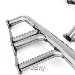 Small Block 4-1 Lake Style Stainless Steel Exhaust Header Kit for Chevy 265-400