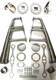 Small Block Chevy 283 400 Stainless Lakester Headers + SS 3.5 Turn Outs Lake