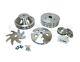 Small Block Chevy 2 / 3 Groove Aluminum 5 Pulley Set Short Pump 283 305 327 350