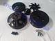 Small Block Chevy 2/3 Groove Black Aluminum Pulley Kit SWP Short Water Pump 350
