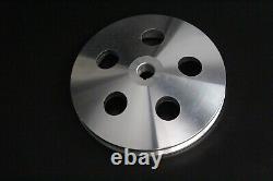 Small Block Chevy 2 Groove Aluminum Long Water Pump Pulley Kit 283 305 350 400