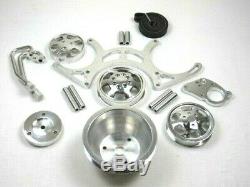 Small Block Chevy 327 350 383 Serpentine Pulley Bracket Kit Polished BPE-8503