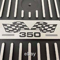 Small Block Chevy 350 13 Round Air Cleaner Kit Flag Logo -Black Ansen USA
