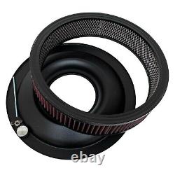 Small Block Chevy 350 13 Round Air Cleaner Kit Flag Logo -Black Ansen USA