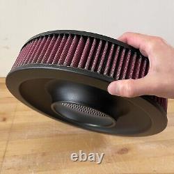 Small Block Chevy 350 13 Round Air Cleaner Kit Flag Logo -Black Ansen USA