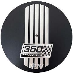 Small Block Chevy 350 Black Air Cleaner Kit 14 Round Billet Top Ansen USA