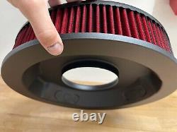 Small Block Chevy 350 Black Air Cleaner Kit 14 Round Billet Top Ansen USA