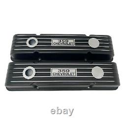 Small Block Chevy 350 Black Classic Valve Covers LAST PAIR Tiny Blemish