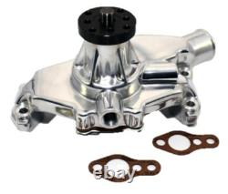Small Block Chevy 350 High Volume Short Aluminum Water Pump Polished 5/8 Pilot