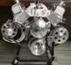 Small Block Chevy 350 Serpentine Pulley Conversion Kit PS ALT SBC LWP with 2 belts