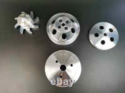 Small Block Chevy 350 Short Water Pump crank power steering pulley Set 2/3/1