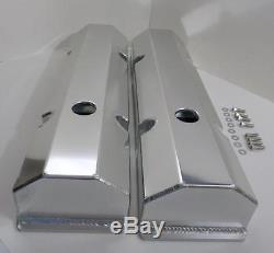 Small Block Chevy 350 TALL Fabricated ANODIZED ALUMINUM Valve Covers & BOLTS SBC