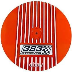 Small Block Chevy 383 Stroker 13 Round Air Cleaner Kit Orange Ansen USA