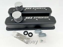 Small Block Chevy 383 Stroker, SBC Tall Center Bolt Valve Cover, Custom Engraved