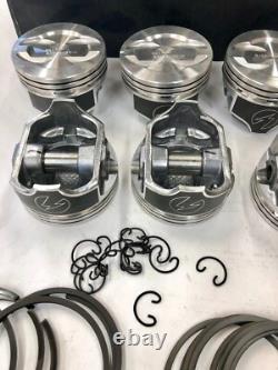 Small Block Chevy 400 V8 Hypereutectic Dish Top Piston Set with matching Rings