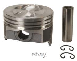 Small Block Chevy 400 V8 Hypereutectic Dish Top Piston Set with matching Rings