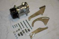 Small Block Chevy 508 V Belt A/C Air Conditioning Compressor & Bracket SBC LWP