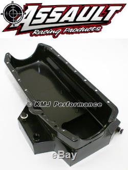 Small Block Chevy 58-79 2-piece Rear Main Champ Style Oil Pan 7qt 327 350 400