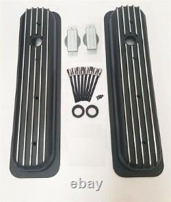 Small Block Chevy 87-97 Tall BLK Alum Engine Dress Up Kit CenterBolt Valve cover