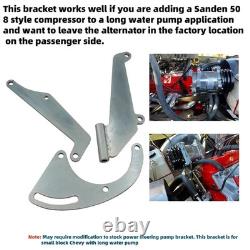 Small Block Chevy A/C Compressor Mounting Bracket Plate Compatible with A/C