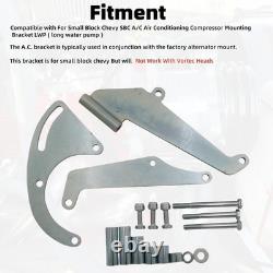 Small Block Chevy A/C Compressor Mounting Bracket Plate Compatible with A/C