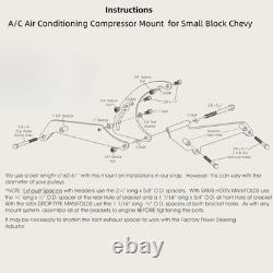 Small Block Chevy A/C Compressor Mounting Bracket Plate Compatible with A/C